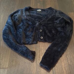 Katie J NYC Plush Midnight Cardigan